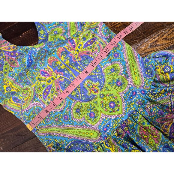 NWT Ralph Lauren Y2K Girls size 16 Blue Paisley Halter Dress - Picture 6 of 14